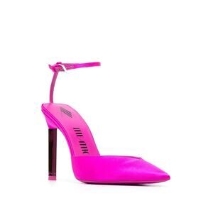 Attico Perine Satin Heeled Pumps - It37 US 7 Fuchsia